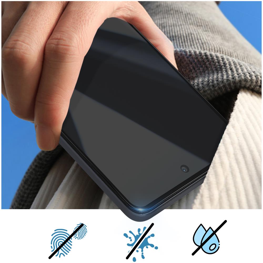 Vetro Temperato Per Oppo A98 5g Durezza 9h Antigraffi Bordo Nero Adesivo - Foto 5