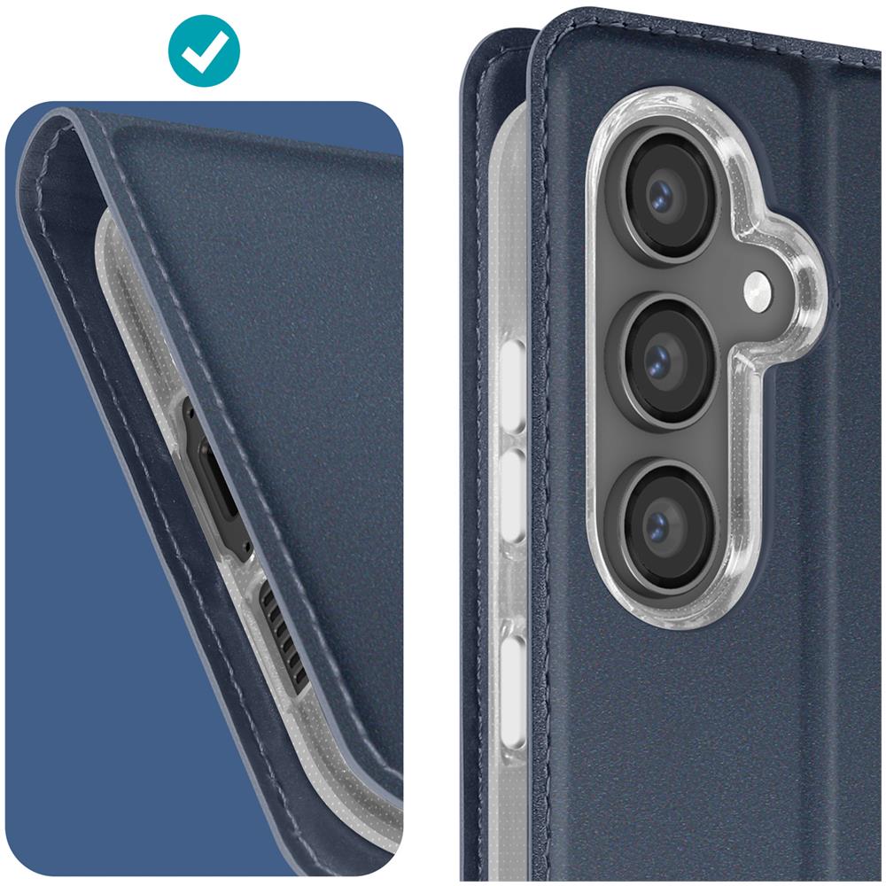 Custodia Per Samsung Galaxy S23 Fe Copertina Portacarte Supporto Blu - Foto 5