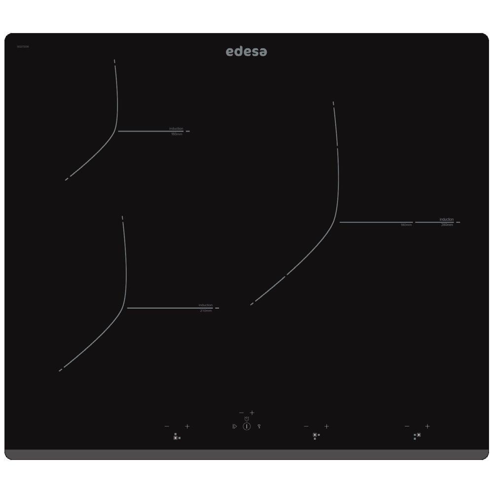 EIT-6329 B Nero Da incasso 59 cm Piano cottura a induzione 3 Fornello (i) - Foto 1