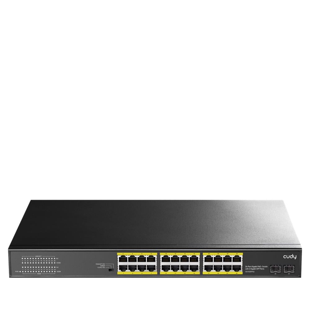 GS1028PS2 switch di rete Gigabit Ethernet (10/100/1000) Supporto Power over Ethernet (PoE) Nero - Foto 1