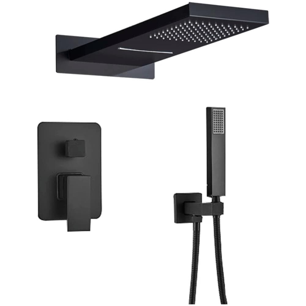 Set miscelatore doccia, Blackswan, tipo M73.8, modello nero opaco, misura 55 cm - Foto 1
