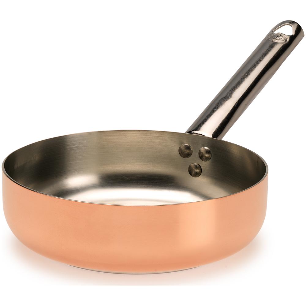 Padella 1 Manico ad Induzione Diametro 28 cm - Linea Rame Liscio Stagnato per Induzione - Foto 2