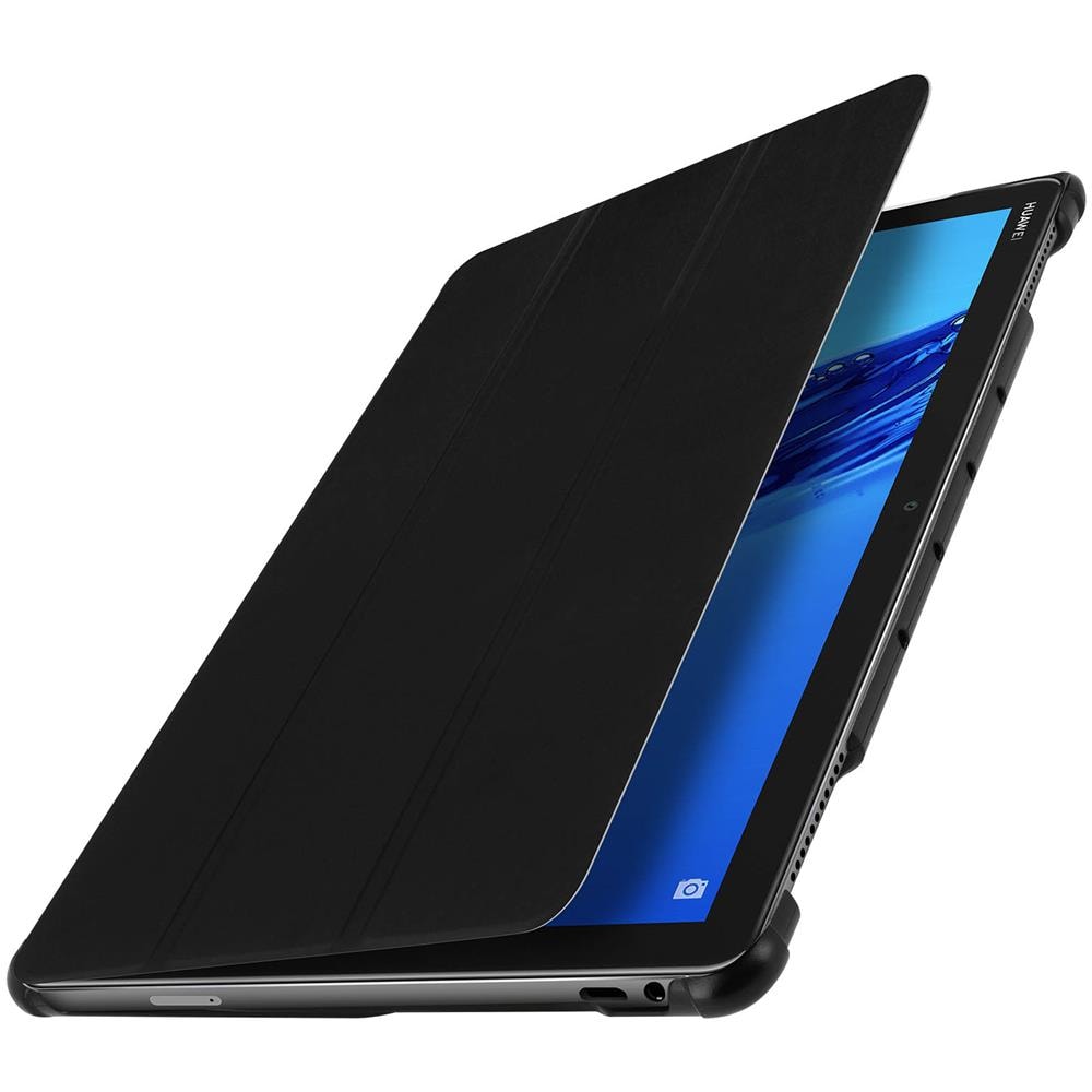 Custodia Huawei Mediapad M5 Lite Sportellino Flip Supporto Video / tastiera Nero - Foto 2