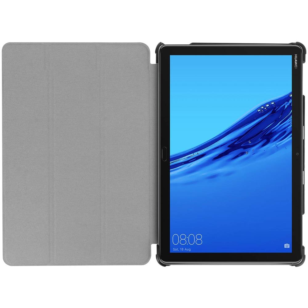 Custodia Huawei Mediapad M5 Lite Sportellino Flip Supporto Video / tastiera Nero - Foto 5