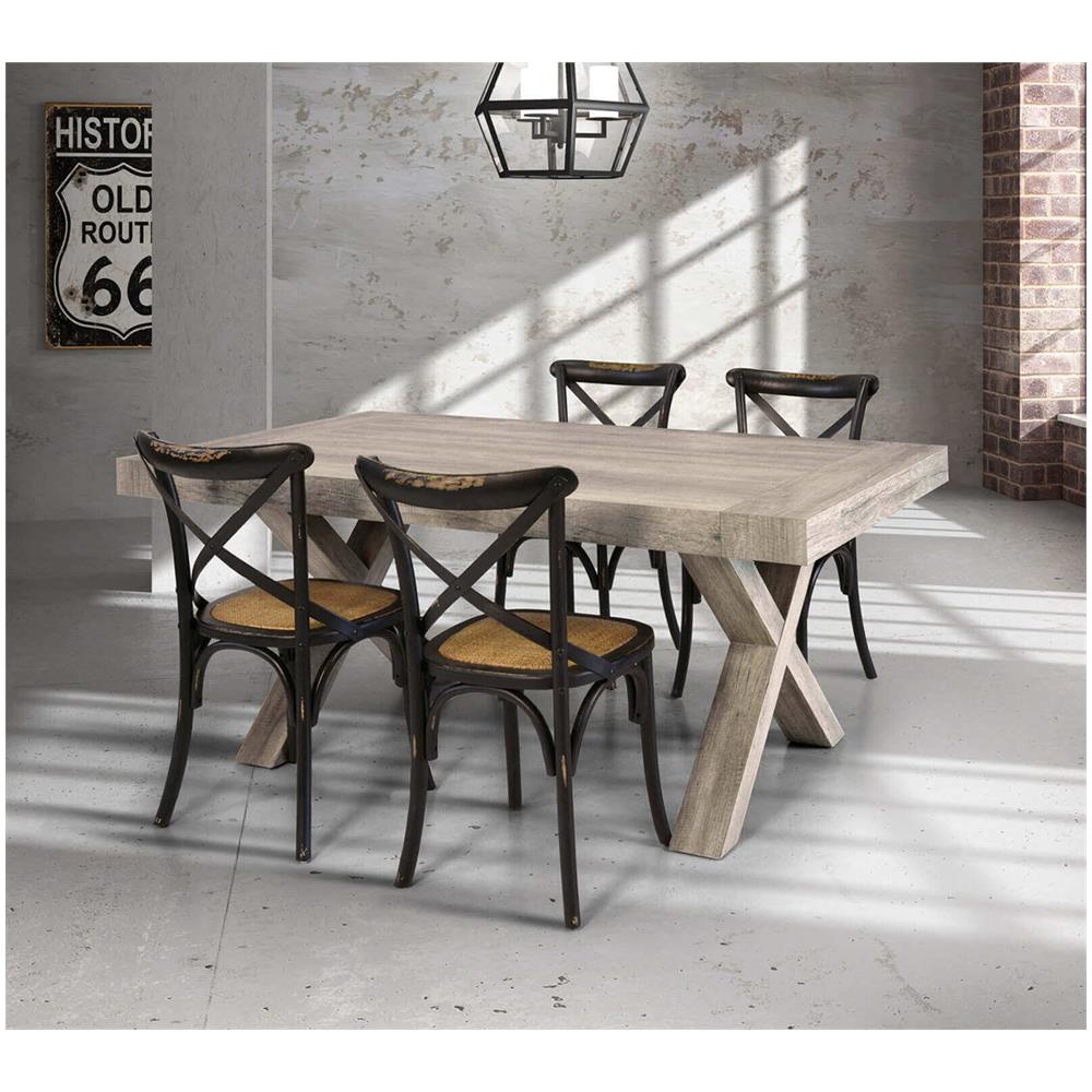 Bart - Tavolo Da Pranzo Moderno Allungabile In Legno Invecchiato - Foto 2