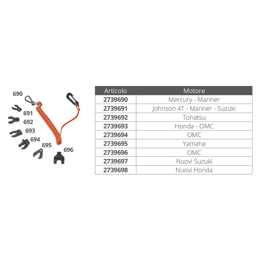 Chiavetta Con Laccio Motore Chiavetta C / laccio Tohatsu - Foto 2