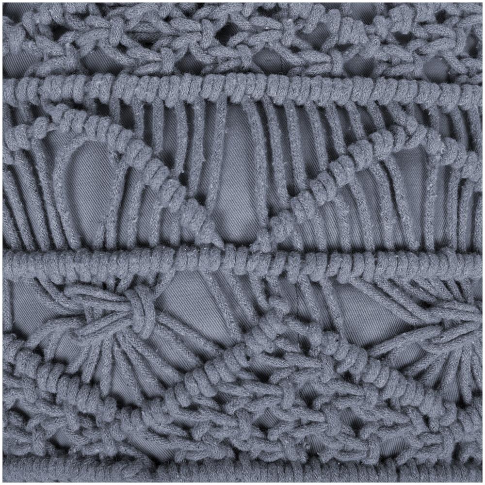 Pouf In Tessuto Grigio 40x40cm Kayseri - Foto 2