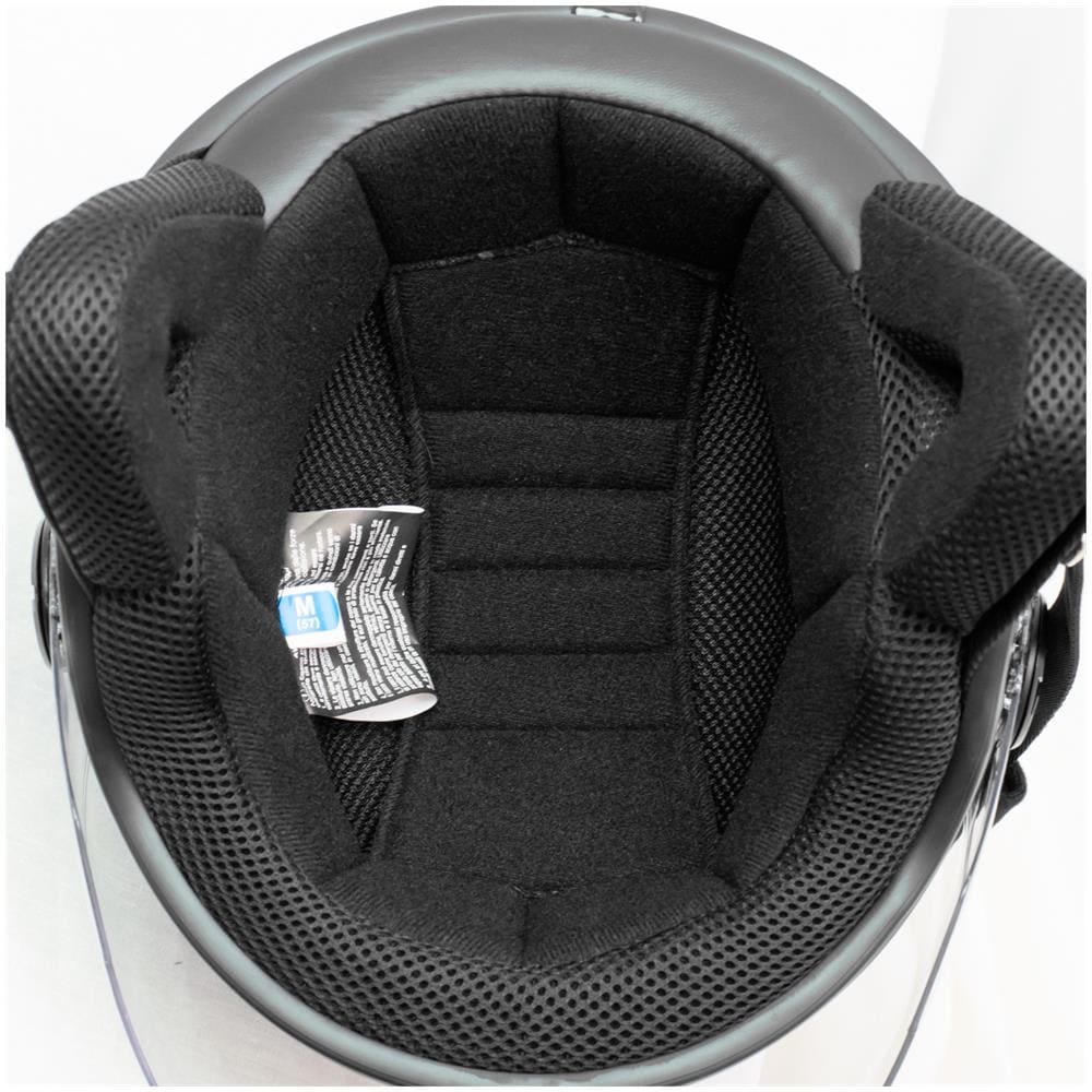 Casco Jet Demi Scooter Moto Omologato Ece 22 Visiera Antigraffio Nero Opaco Xl - Foto 2