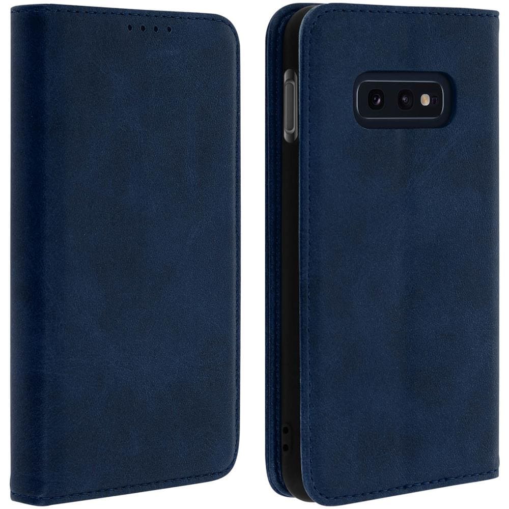 Custodia Samsung Galaxy S10e Portacarte Funzione Supporto Cover Silicone Blu - Foto 1