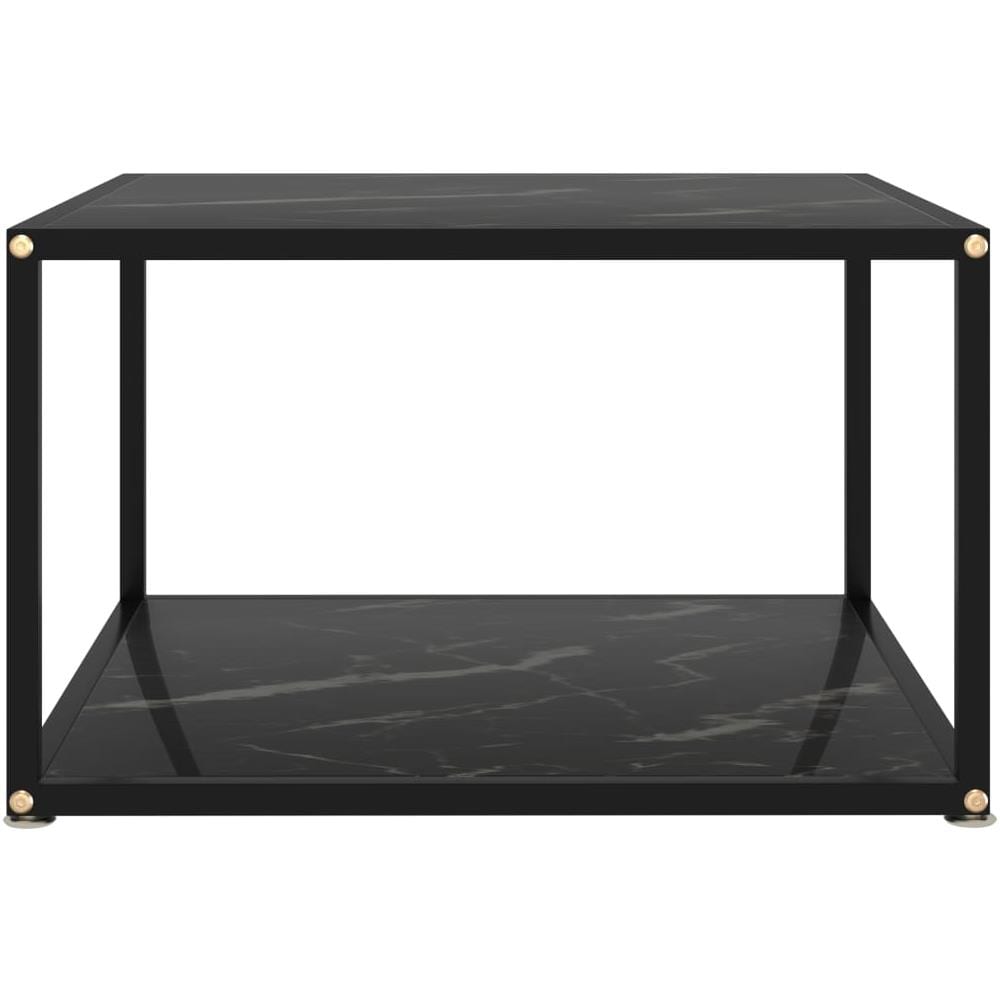Tavolino Da T Nero 60x60x35 Cm In Vetro Temperato - Foto 2