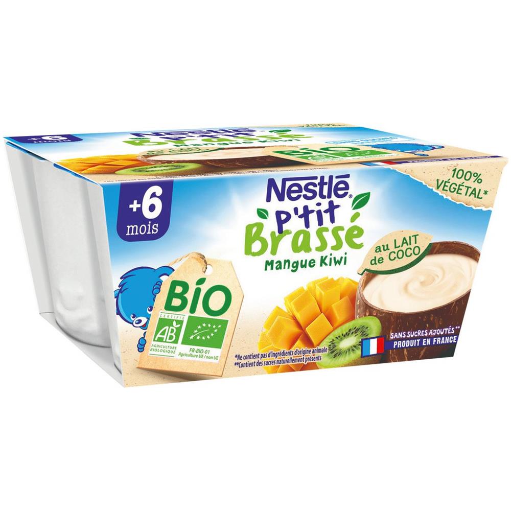 P Tit Brasse Dessert Bébé +6 Mois Lait De Coco Mangue & Kiwi Bio P'tit Brasse - Foto 1