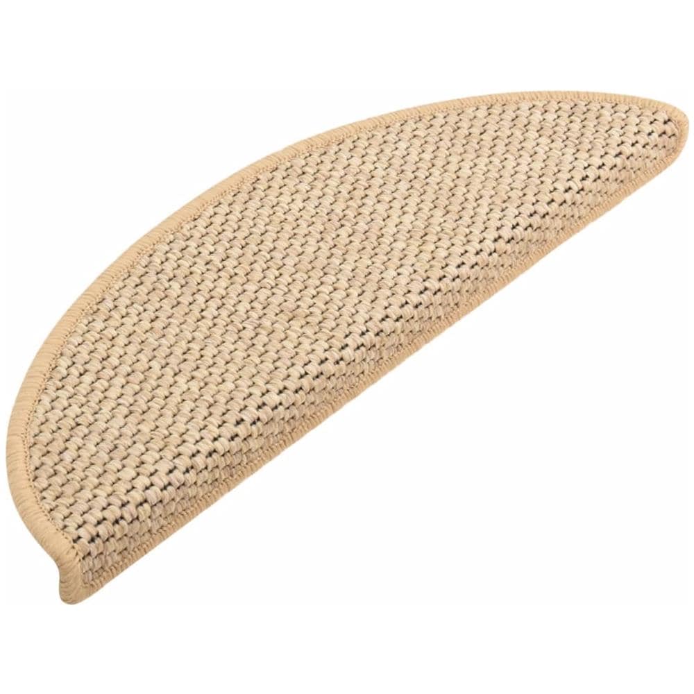 Tappeti Adesivi Scale Aspetto Sisal 15pz 56x17x3cm Beige Chiaro - Foto 2