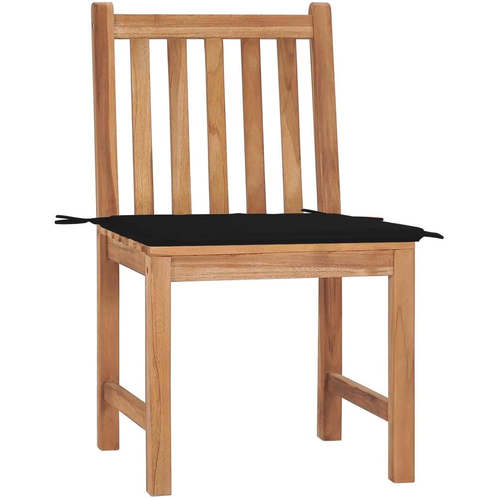 Sedie da Giardino 2 pz con Cuscini in Legno Massello di Teak - Foto 2