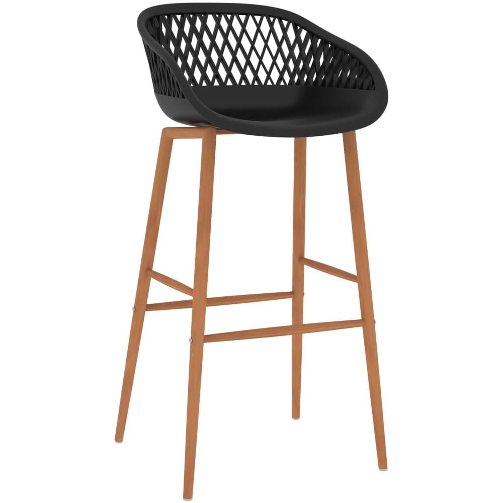 Sedie da Bar 4 pz Nere - Foto 2