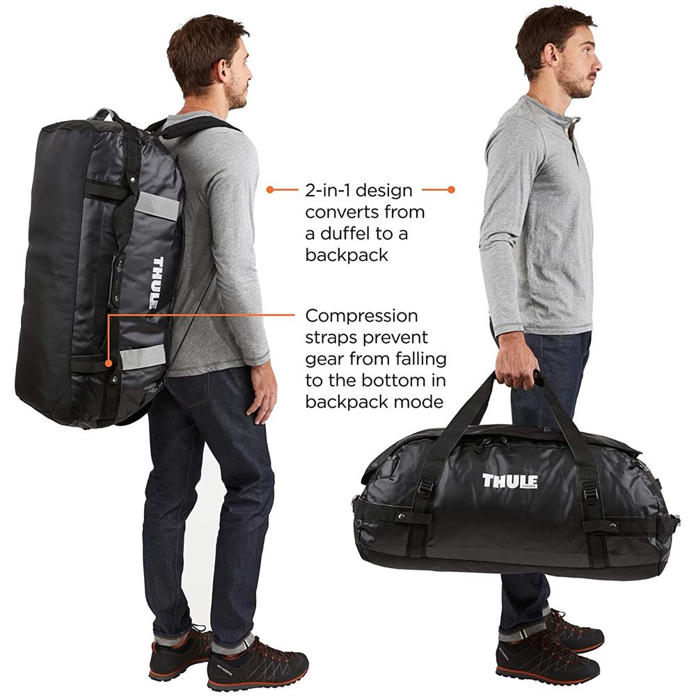 3204417 Zaino Nylon Borsa Da Viaggio Nero - Foto 2