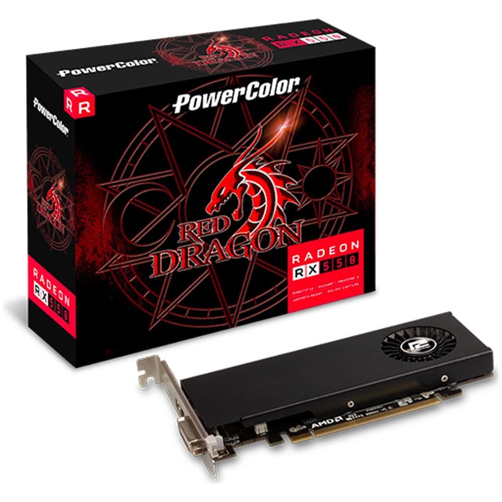 Scheda Video Gpu Gaming Grafica Radeon Rx550 4gb Gddr5 Low Profile Lp Dvi Hdmi - Foto 4