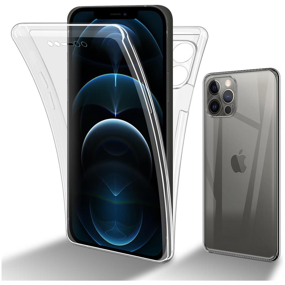 Custodia Compatibile Con Apple Iphone 12 Pro Max In Transparente - 360° Full Body Copertura Protettiva - Protezione Anteriore E Posteriore, Protezione A Tutto Tondo Con Protezione Del Display - Foto 1