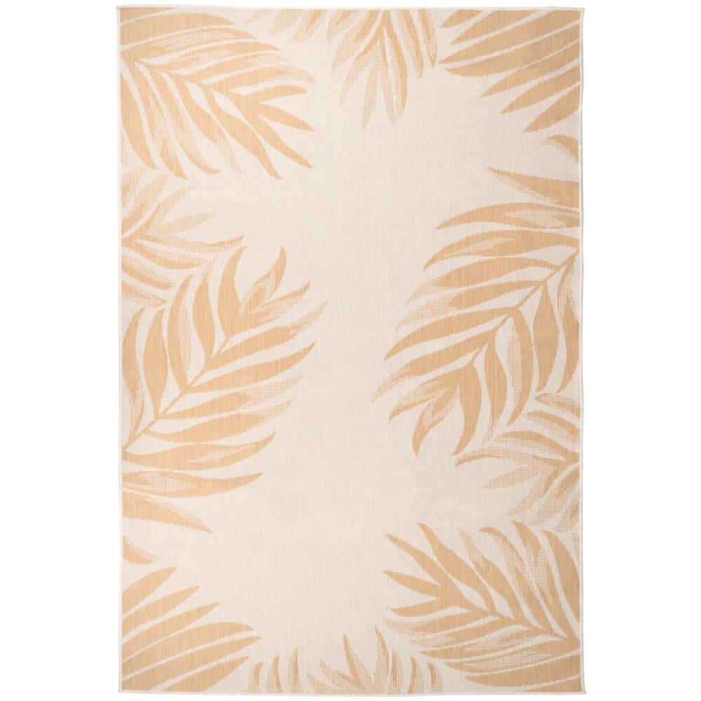 Tappeto Da Esterni A Tessitura Piatta 160x230cm Motivo A Foglie - Foto 1