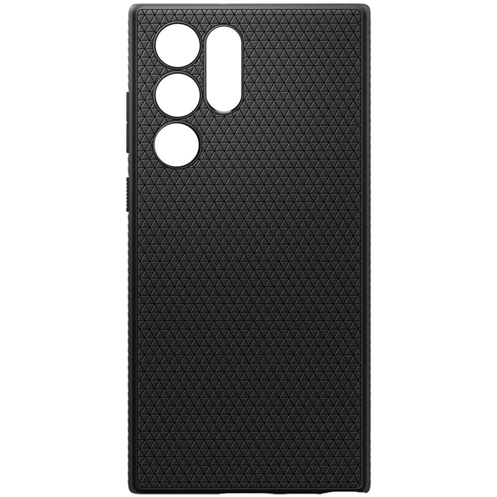 Cover Flessibile Galaxy S22 Ultra Motivo Geometrico Spigen Liquid Air Nera - Foto 1