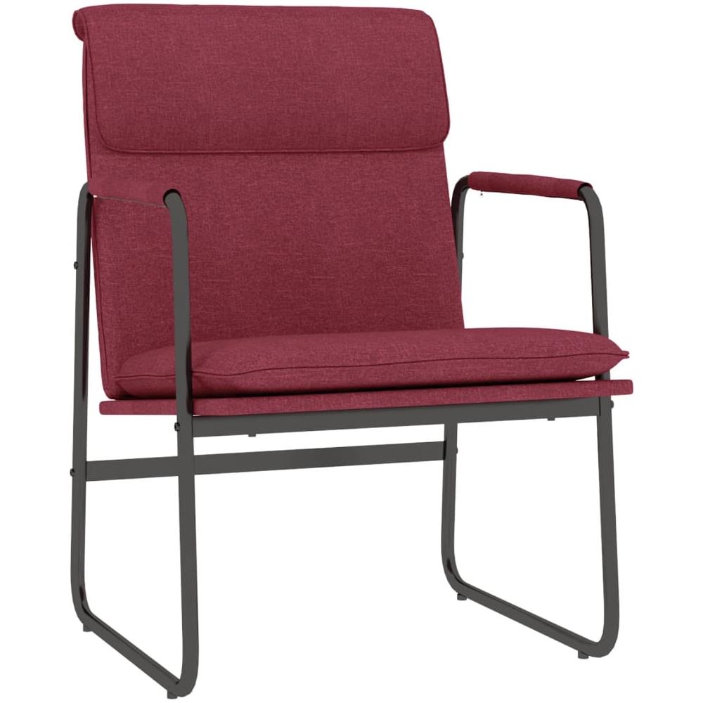Sedia Lounge Rosso Vino 55x64x80 Cm In Tessuto - Foto 2
