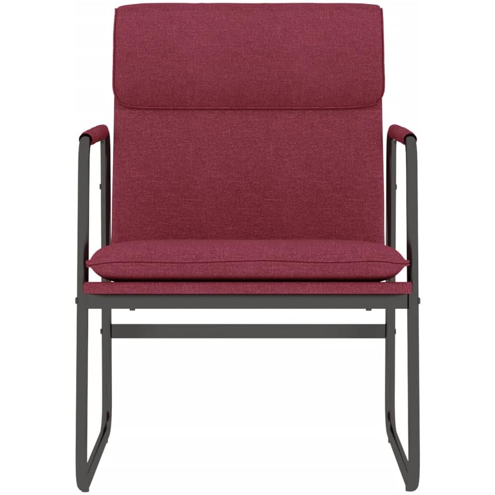 Sedia Lounge Rosso Vino 55x64x80 Cm In Tessuto - Foto 3