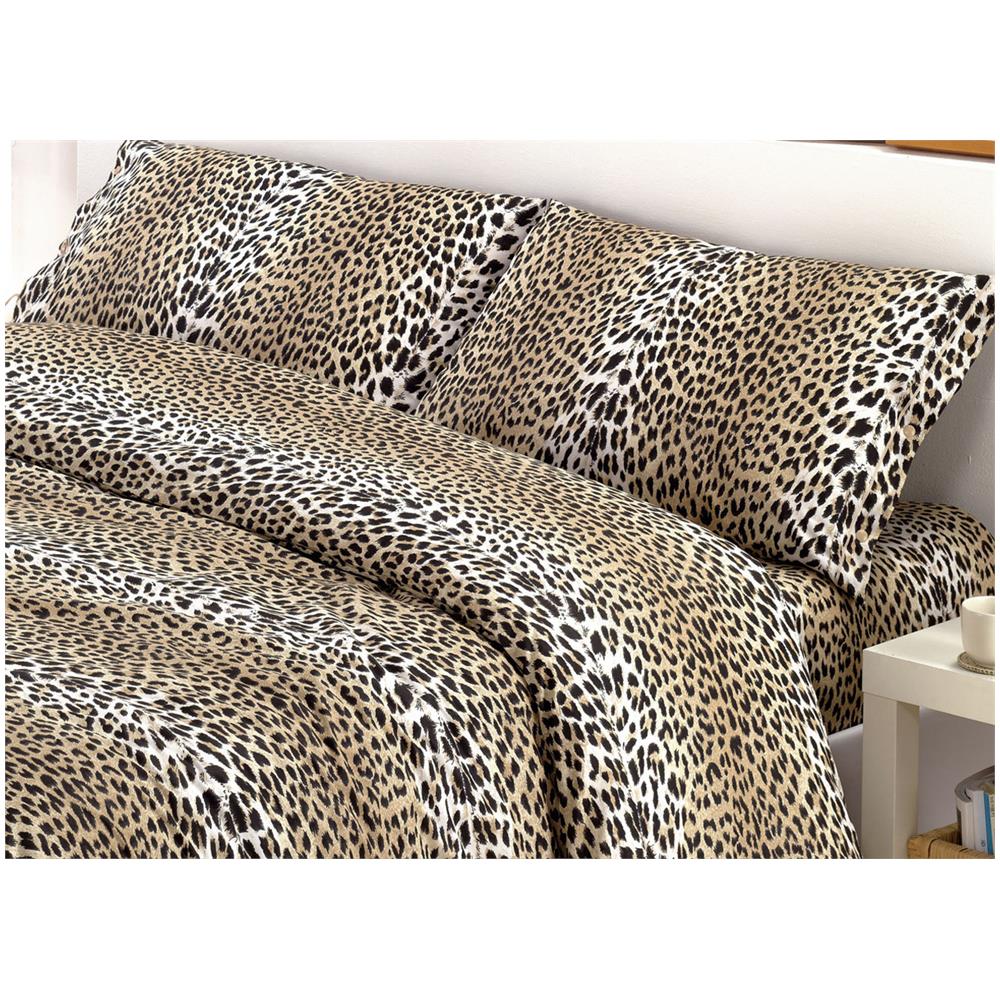 Sacco Copripiumino Piumone Letto In 100% Cotone Made Italy Vari Disegni Rp 1 Piazza Leopardato - Foto 1