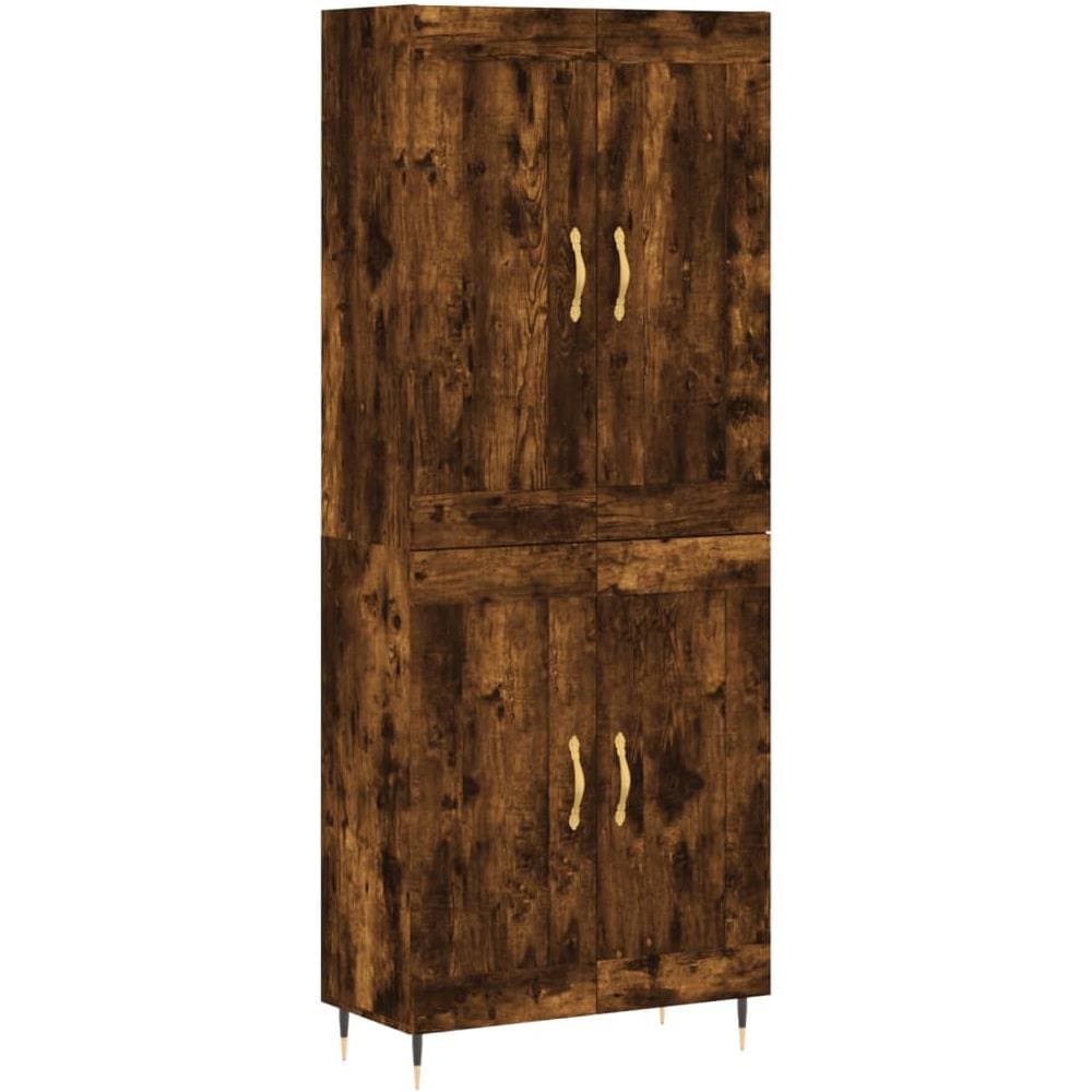 Credenza Rovere Fumo 69,5x34x180 Cm In Legno Multistrato - Foto 2