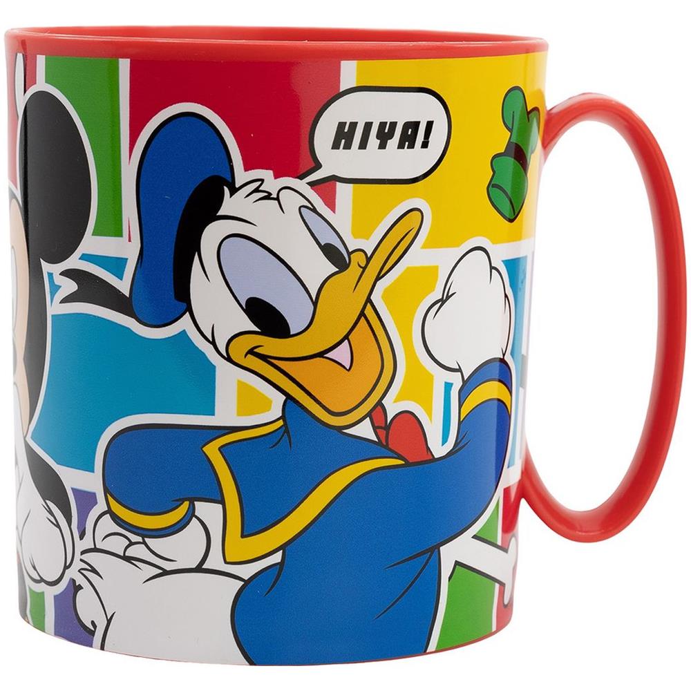 Disney Tazza Rossa Per Bambini In Plastica Mickey Mouse Topolino Da 350 Ml Adatta Al Microonde - Foto 2
