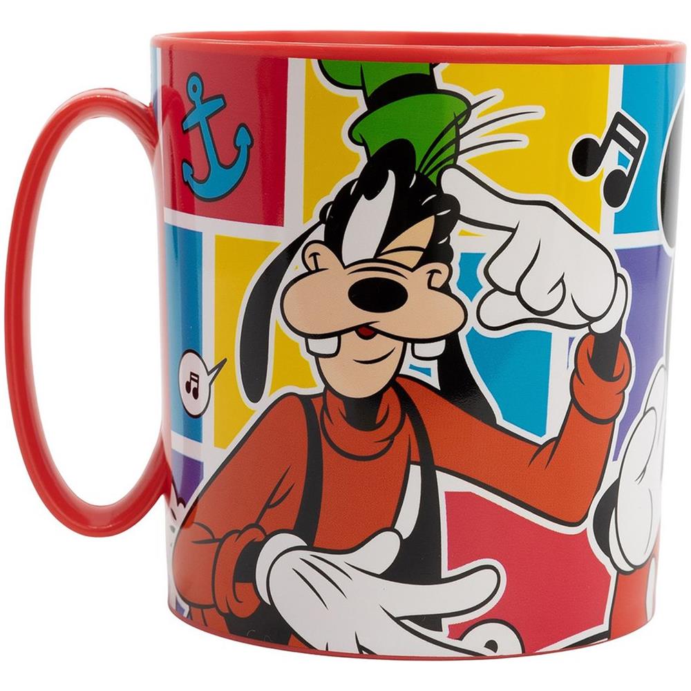 Disney Tazza Rossa Per Bambini In Plastica Mickey Mouse Topolino Da 350 Ml Adatta Al Microonde - Foto 3