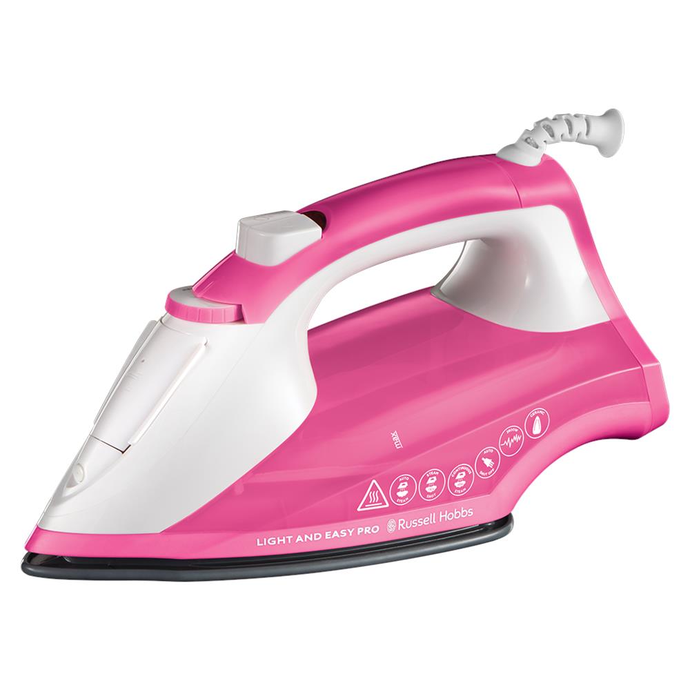 Ferro da Stiro a Secco e a Vapore Easy Pro Capacità 0.24 Litri Potenza 2600 Watt Colore Bianco / Rosa - Foto 1