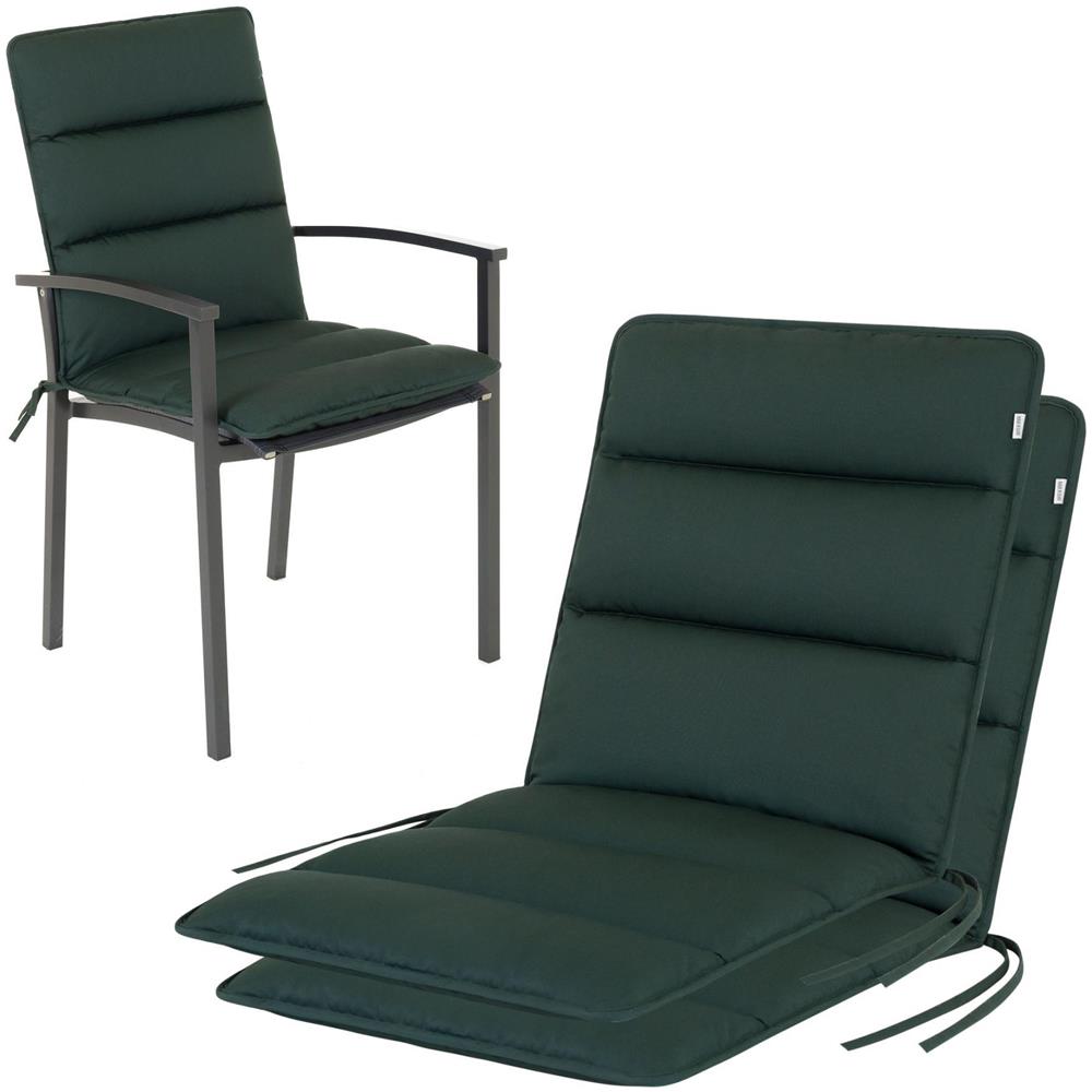 Cuscino per sedia bassa FLAIR - 100x48 cm - Verde muschio - Set da 2 - Foto 1