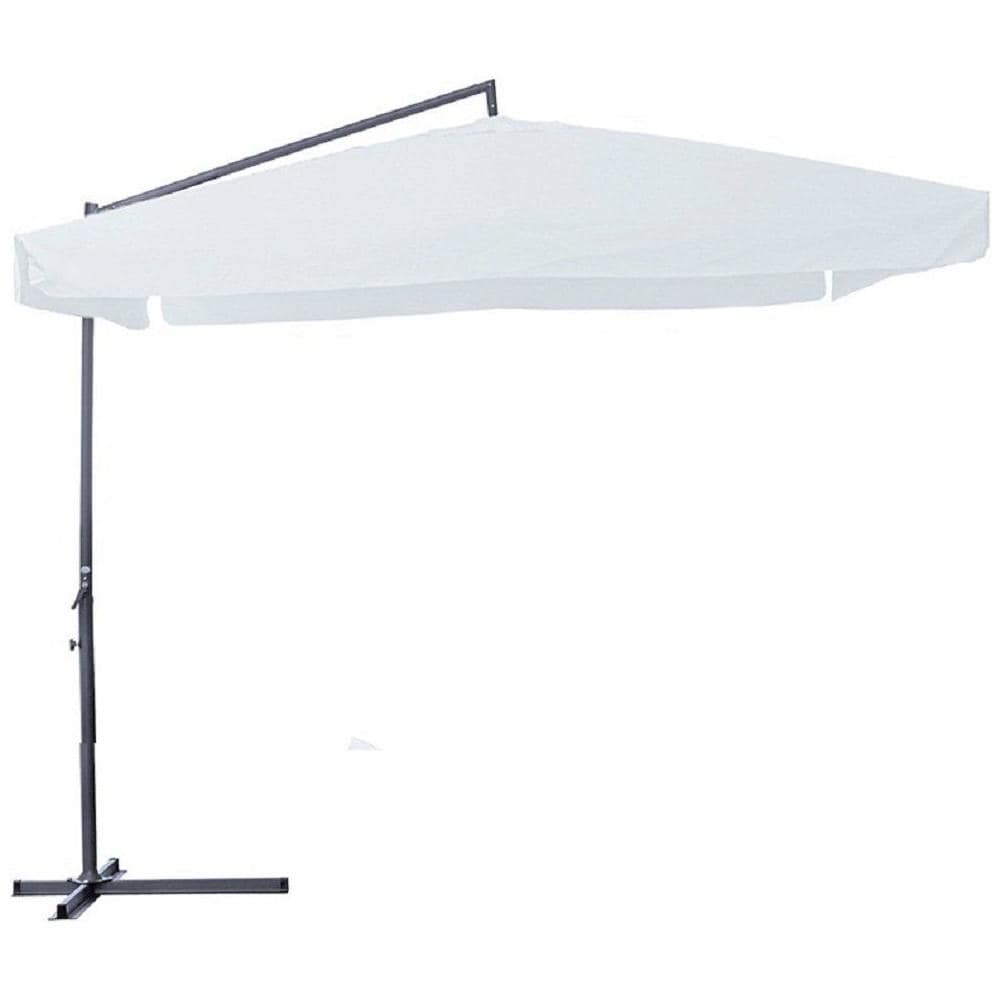Ombrellone Da Giardino In Acciaio 3 X 3 Metri Laterale Ecrù - Foto 1