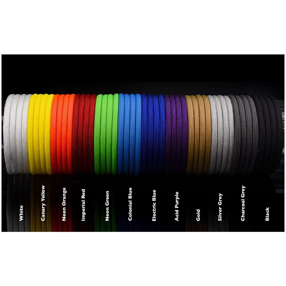 Alphacord manicotto 4mm - 3,3M (10ft) - Grigio Argento (paracord 550 Typ 3) - Foto 4
