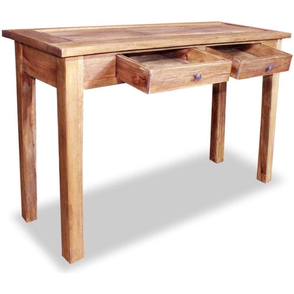 Tavolo Consolle in Legno Massello di Mogano 123x42x75 cm - Foto 2