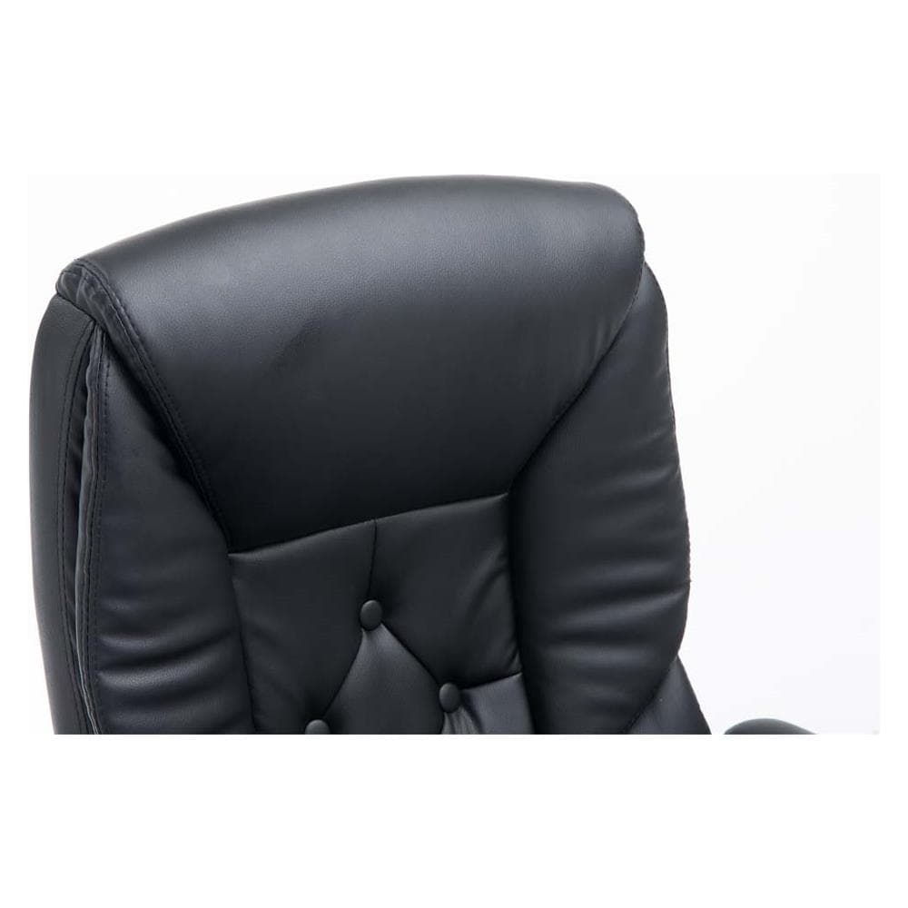 Sedia Ufficio Rodeo XXL in Similpelle - Poltrona Studio Ufficio Girevole E Regolabile - Sedia Scrivania con Carico Max 210 kg Nero - Foto 5