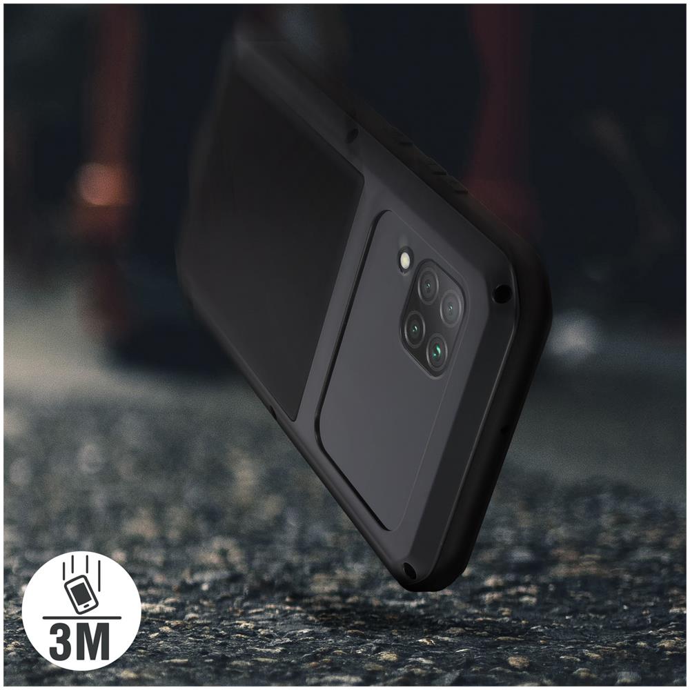 Cover Waterproof Huawei P40 Lite Vetro Temperato Powerful Nero - Foto 2