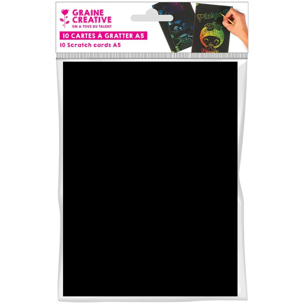 Graines Creatives - 10 Cartoline Da Grattare Formato A5 - Foto 2