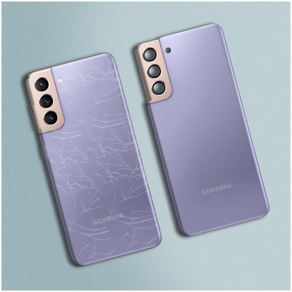 Copribatteria / Facciata Posteriore Viola Galaxy S21 Originale - Foto 2