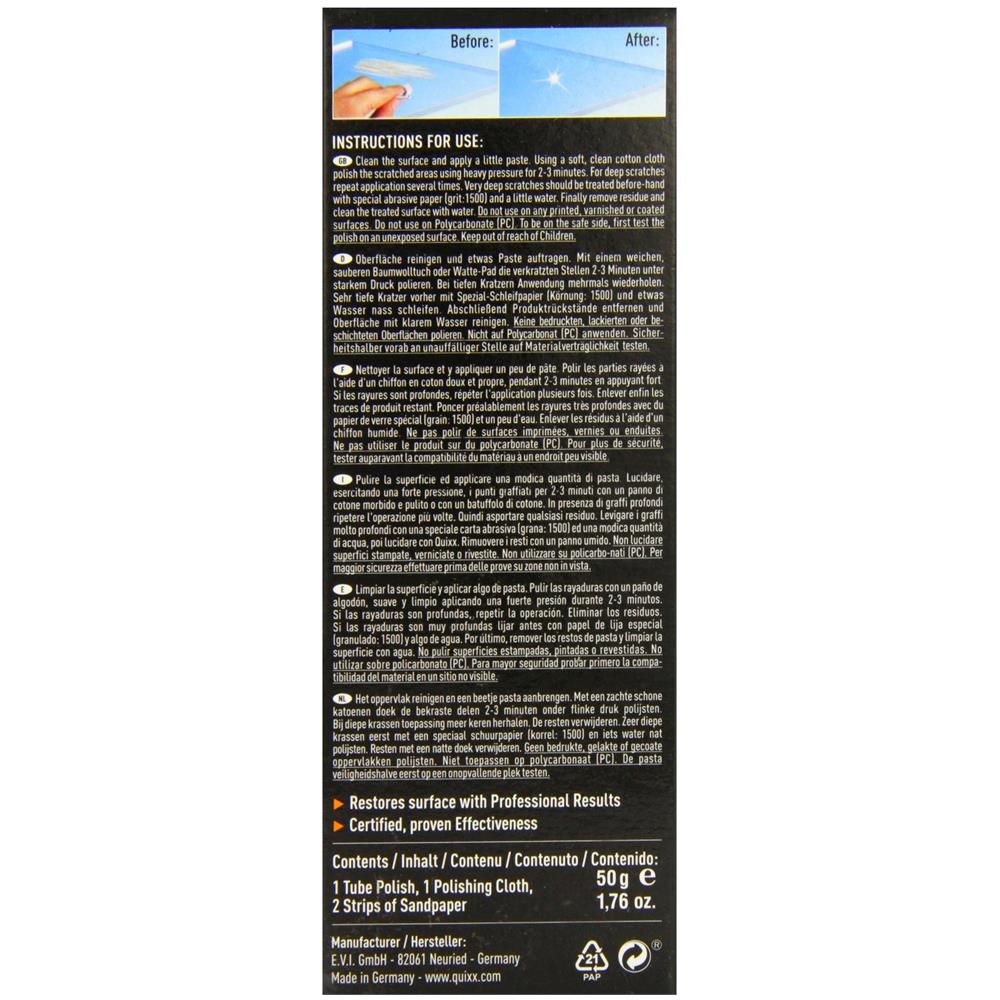 Quixx20 Plastic Polish - Scratch Remover Per Plastica Xerapol - Foto 4