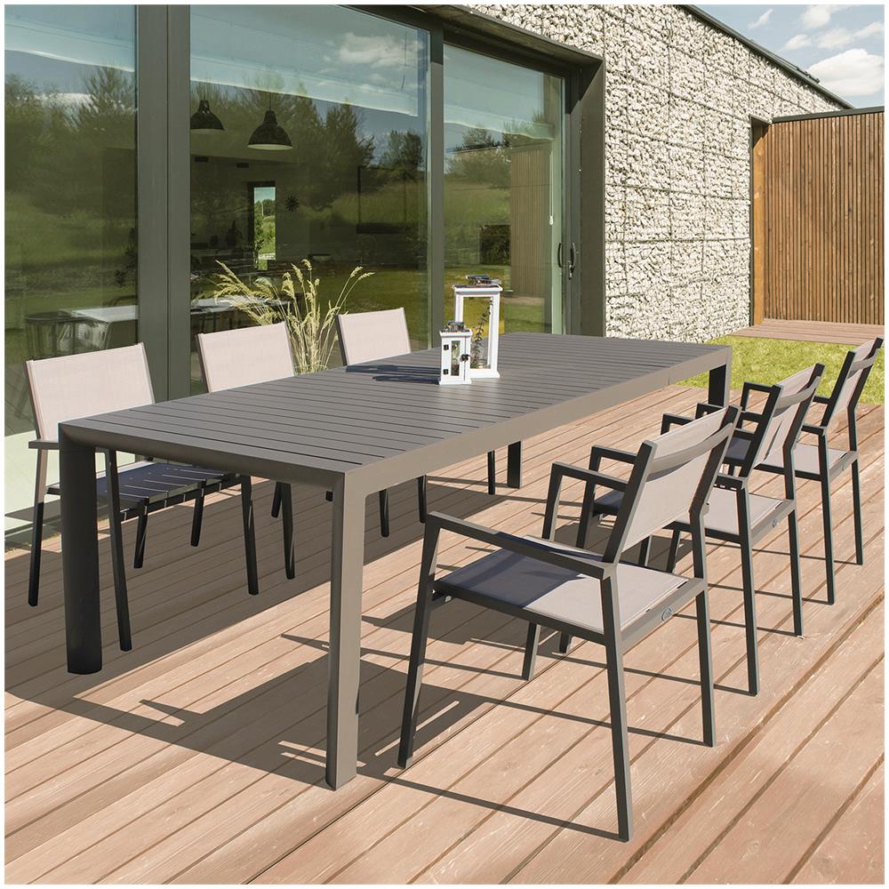 Tavolo Allungabile 160/240x100x75 Cm Houston Taupe Marrone - Foto 2