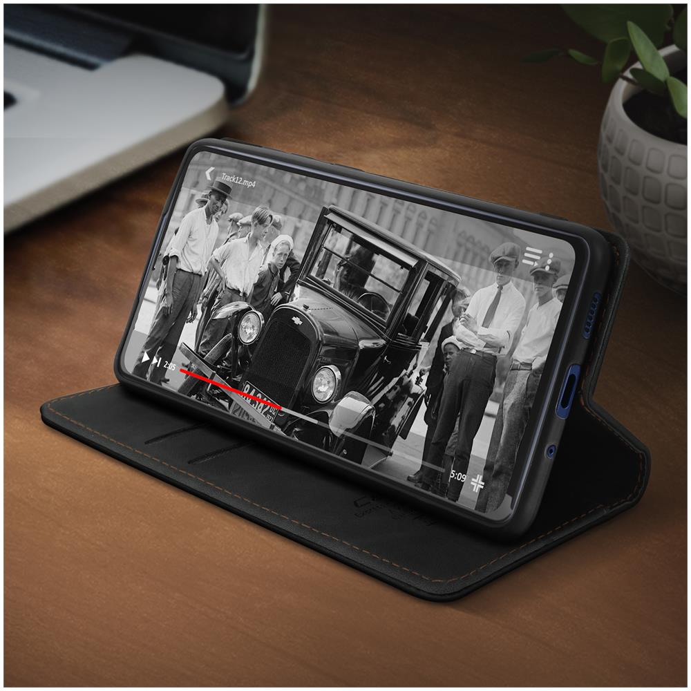 Custodia Samsung Galaxy S20 Fe Folio Vintage Portafoglio E Supporto Video Nera - Foto 5