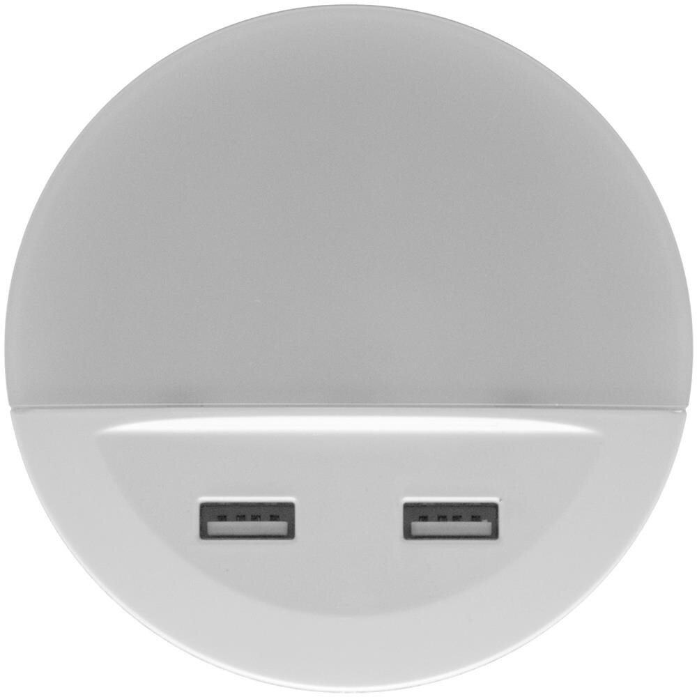 Ledvance Luce Notturna Led, Lunetta® Usb / 13 W, 220…240 V, Ampiezza Fascio Luminoso: 120°, Bianco Caldo, 3000 K, Materiale: Polycarbonat (pc) / acrylnitril-butadien-styrol-copolymer (abs)  - Foto 1