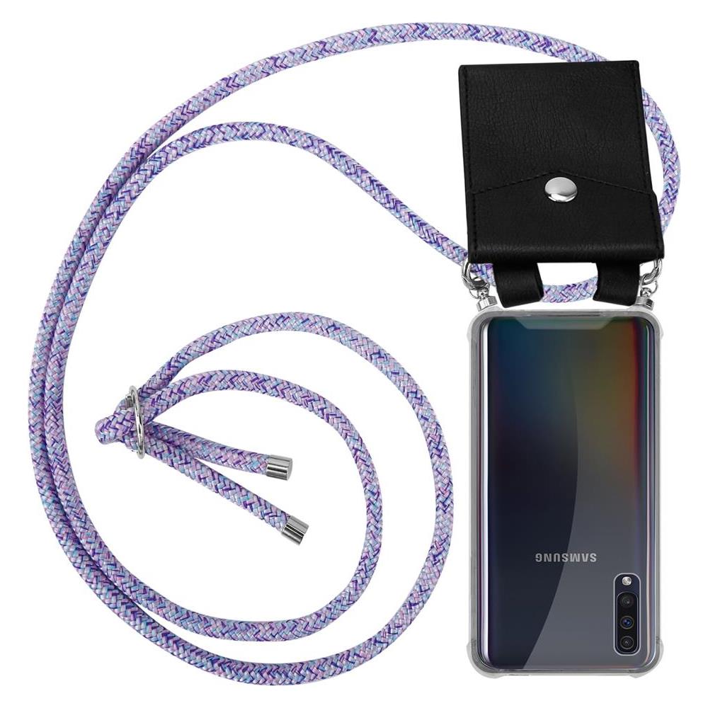 Catena Di Telefoni Cellulari Compatibile Con Samsung Galaxy A30s In Unicorn - Coperchio Protettivo In Silicone Con Anelli D'argento, Cinturino In Corda E Custodia Staccabile - Foto 1