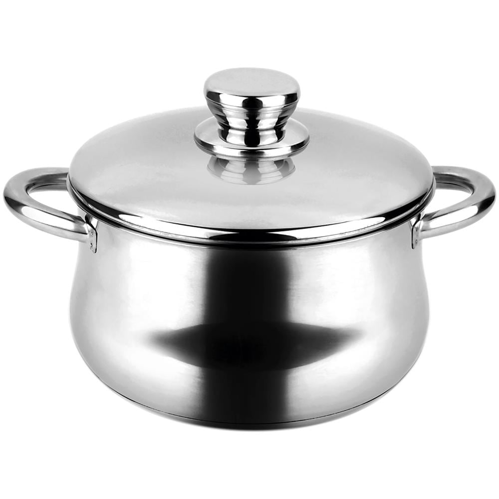 Fagor Silverinox Casseruola Alta Induzione 24 Cm 6,8 Litri, Acciaio Inossidabile 18/10 Coperchio  Argento - Foto 1
