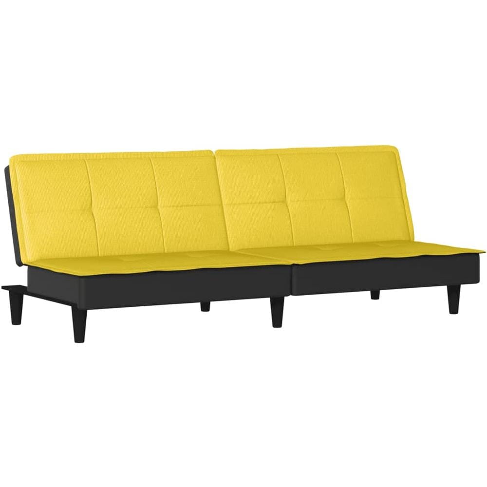 Divano Letto Giallo Chiaro In Tessuto - Foto 1