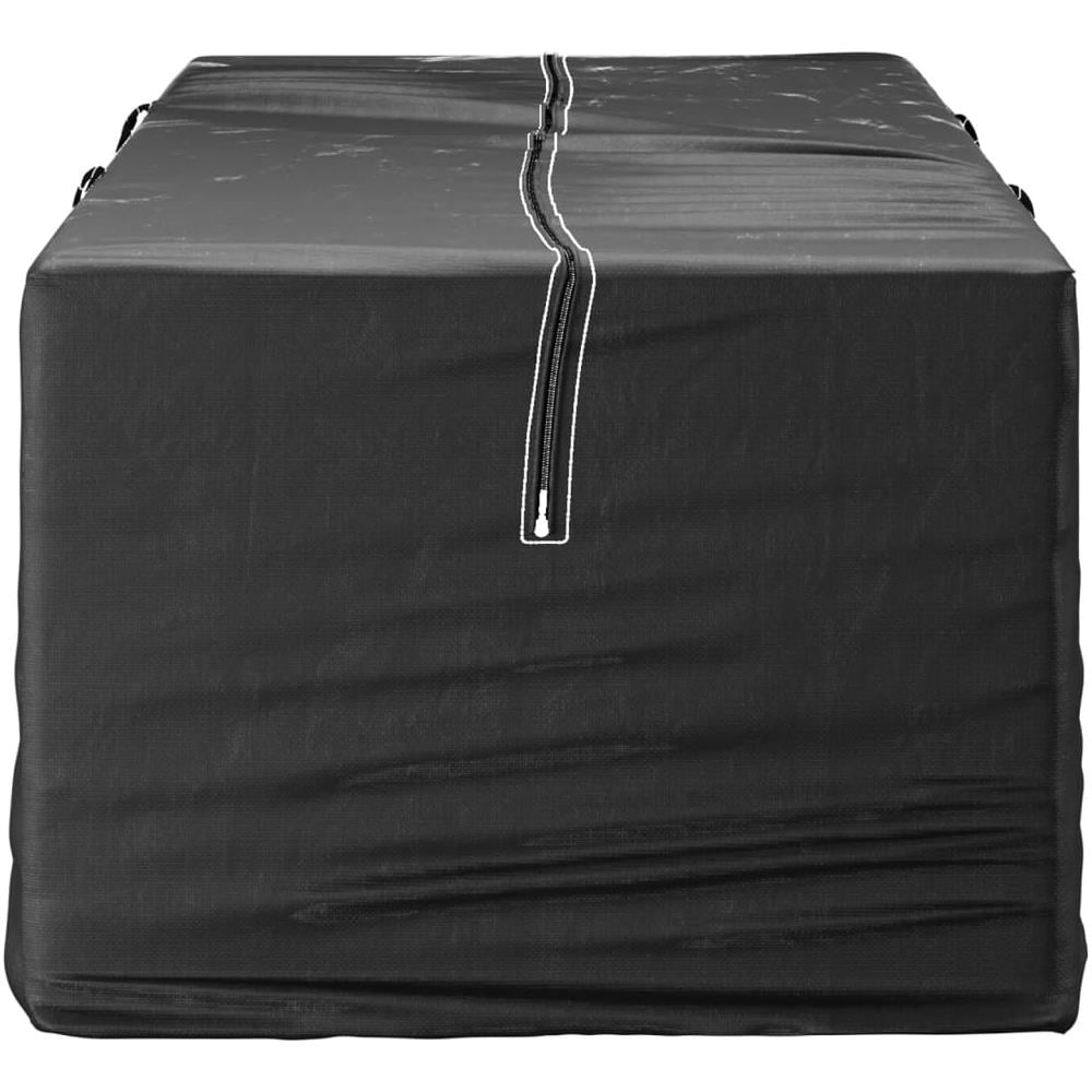 Borsa Porta Cuscini Da Giardino Nera 135x40x55 Cm Polietilene - Foto 3