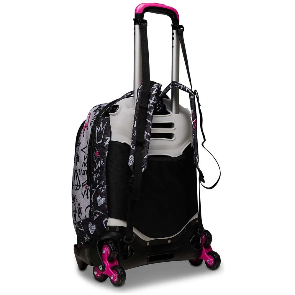 Trolley Zaino JACK 3 Ruote ZIPPER GLAMY Capacità 34 Litri - Foto 2