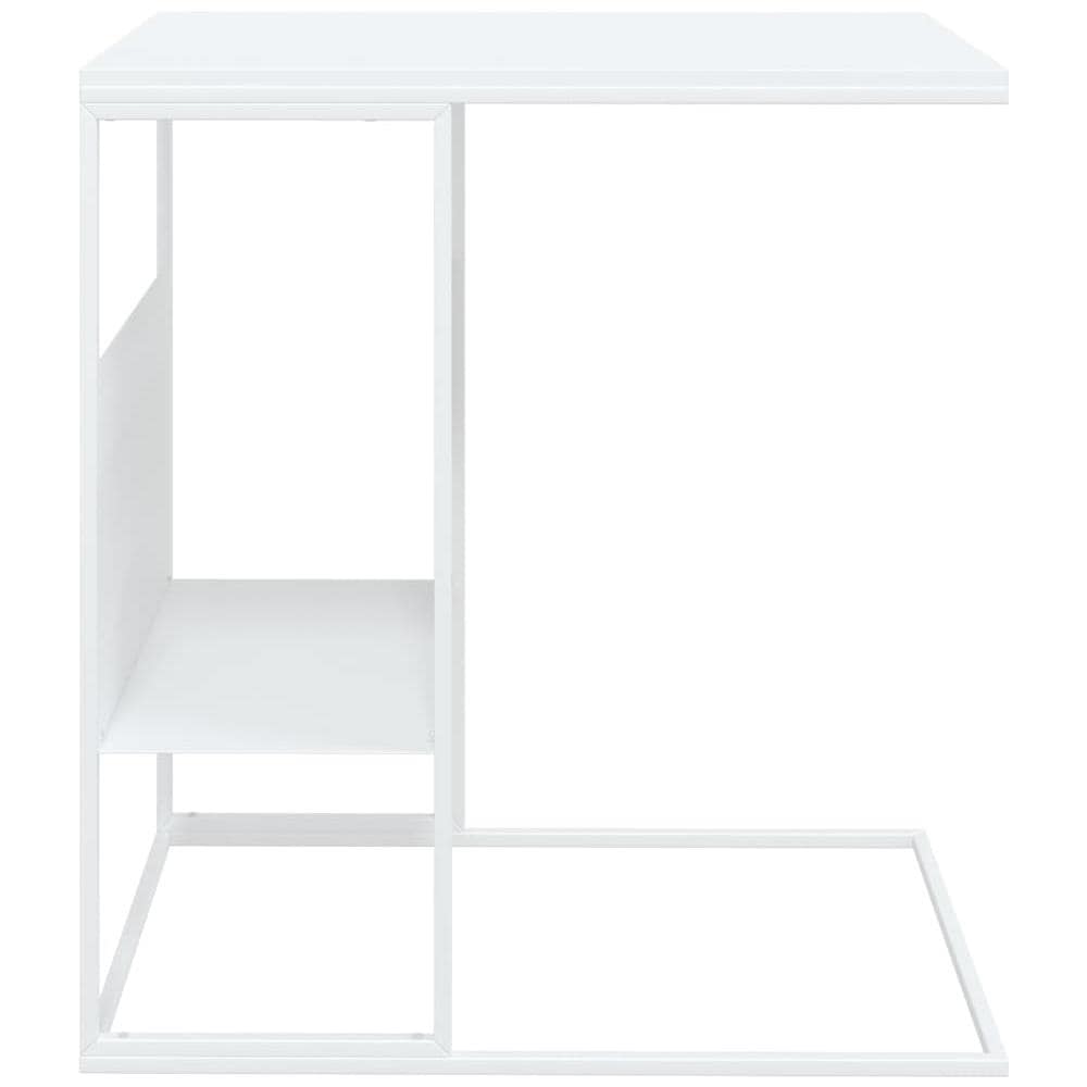Tavolino Bianco 55x36x59,5 Cm Legno Multistrato - Foto 3