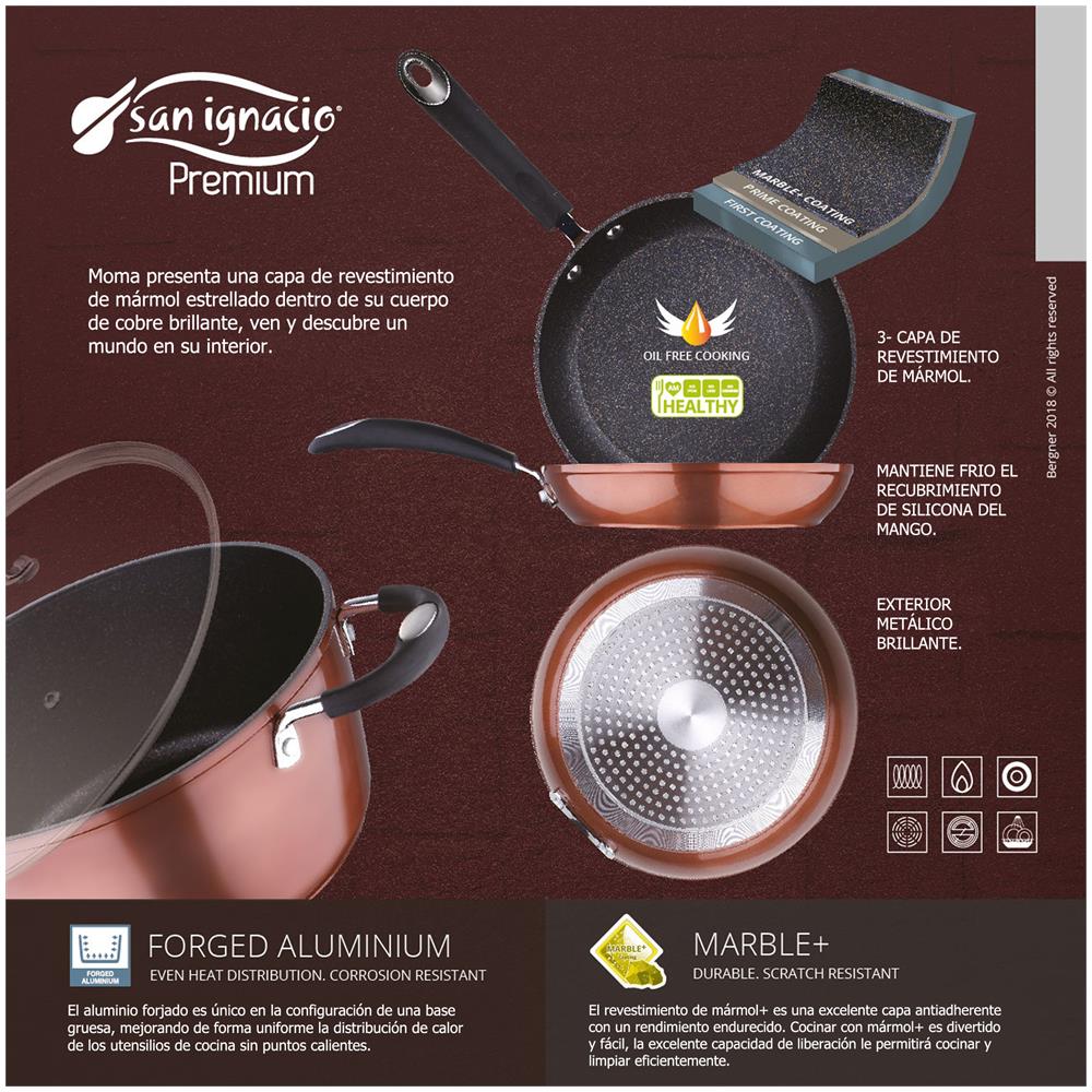 Set Di 8 Pezzi In Acciaio Inox Con Padelle In Alluminio Forgiato (20 E 24 Cm) - Foto 8