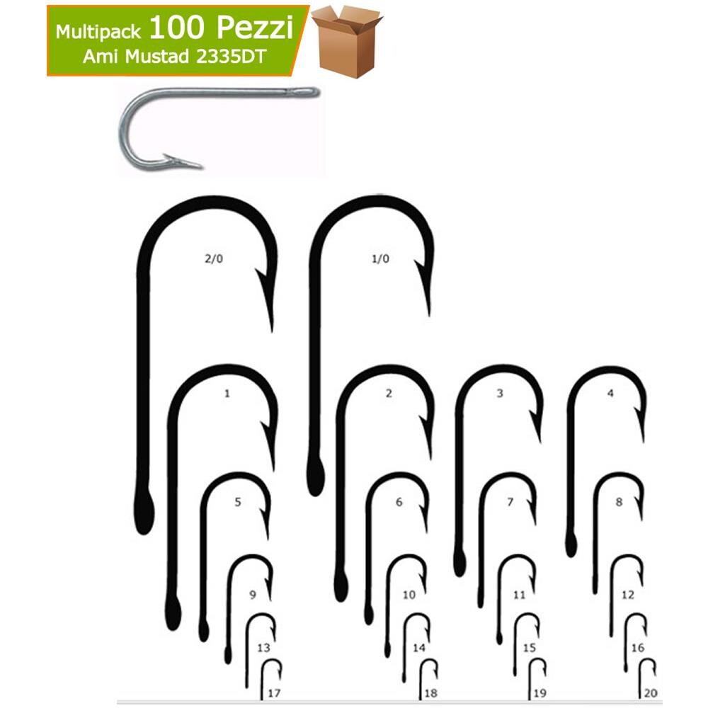 Ami Mustad 2335dt N°12 Duratin Con Occhiello 100 Pz Per Palamito - Foto 1